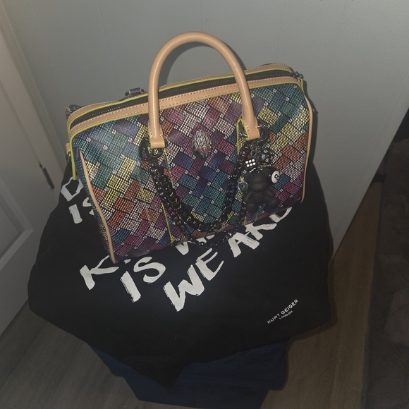 Kurt Geiger Colorful Woven Satchel